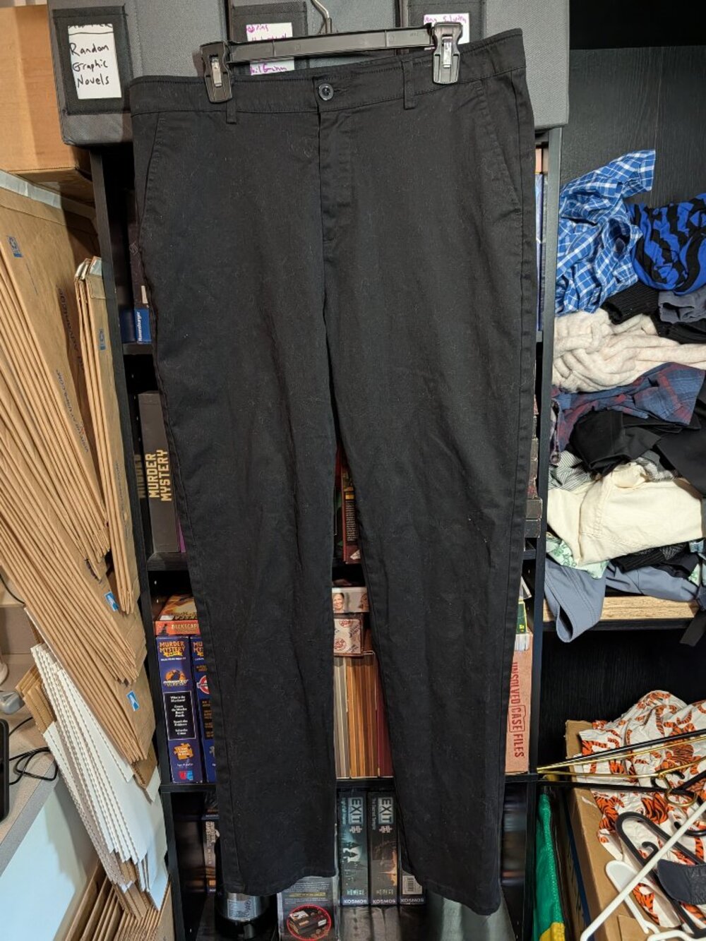 Architect Active-Flex Slim Fit Chino Pants Men’s 36 Black Stretch